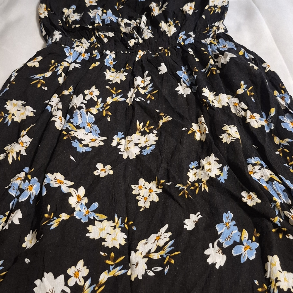 Chic Lascana Size M Floral Black BOHO Dress